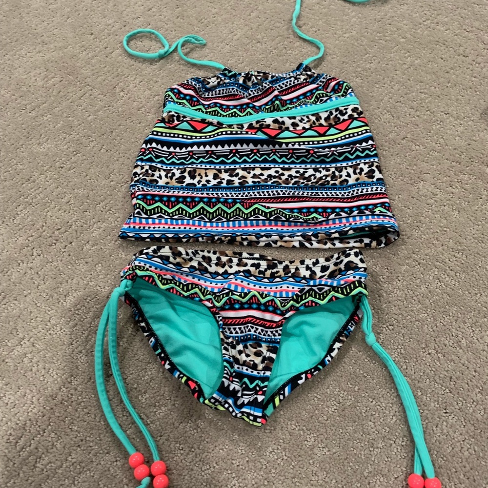 Justice halter top bikini set